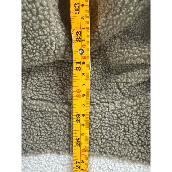 All In Motion Men's Sherpa Fleece Zip-Up Hoodie Jacket XXL Brown & White - Picture 7 of 7